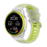eses Silikonový rýchloupínací remienok pre Garmin - Zelený transparentný, 20 mm