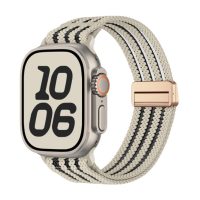eses Nylonový remienok pre Apple Watch s priesvitnými prúžkami - Béžový 38mm, 40mm, 41mm, 42mm