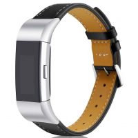 eses Kožený remienok pre Fitbit Charge 2 - Čierny