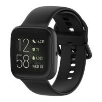 eses Silikónový remienok pre Fitbit Versa - Veľkosť S, čierny