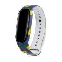 eses Náramok pre Xiaomi Mi Band 5, Mi Band 6 a Amazfit Band 5 - Vzorovaný s ananásom