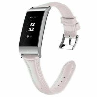 eses Kožený remienok pre Fitbit Charge 3 a 4 - Bežový