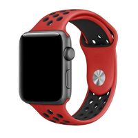 eses Silikónový remienok pre Apple Watch - Červeno čierny, S, M, L - 42mm, 44mm, 45mm, 49mm