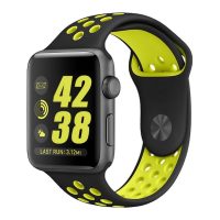 eses Silikónový remienok pre Apple Watch - Čierno žltý, S, M, L - 42mm, 44mm, 45mm, 49mm