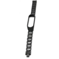 eses Kovový remienok luxusný pre Xiaomi Mi Band 5 a Xiaomi Mi Band 6 - Čierny