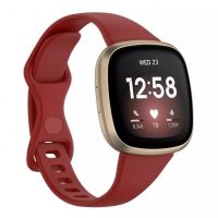 eses Silikónový remienok pre Fitbit Versa 3 a 4, Sense 1 a 2 - Veľkosť S, červený