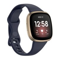 eses Silikónový remienok pre Fitbit Versa 3 a 4, Sense 1 a 2 - Veľkosť S, tmavo modrý