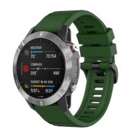 eses Športový silikónový remienok pre Garmin - Tmavo zelený, QuickFit 22 mm