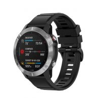 eses Športový silikónový remienok pre Garmin - Čierny, QuickFit 22 mm