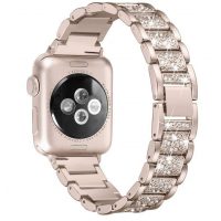 eses Kovový luxusný remienok pre Apple Watch - Piesková zlatá 38mm, 40mm, 41mm