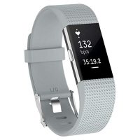 eses Silikónový remienok pre Fitbit Charge 2 - Veľkosť S, sivý