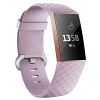 eses Silikónový remienok pre Fitbit Charge 3 a 4 - Veľkosť S, svetlo fialový