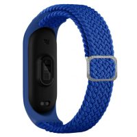 eses Tkaný elastický remienok pre Xiaomi Mi Band 3, 4, 5 a 6 - Modrý