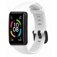 eses Silikónový remienok pre Huawei a Honor Band 6 - Veľkosť L, biely