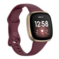 eses Silikónový remienok pre Fitbit Versa 3 a 4, Sense 1 a 2 - Veľkosť S, vínový