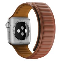 eses Silikónový magnetický remienok pre Apple Watch - Hnedý 38mm, 40mm, 41mm