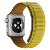 eses Silikónový magnetický remienok pre Apple Watch - Žltý 42mm, 44mm, 45mm, 49mm