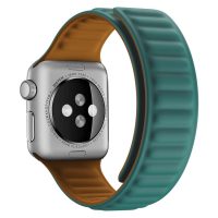 eses Silikónový magnetický remienok pre Apple Watch - Zelený 42mm, 44mm, 45mm, 49mm