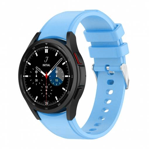 Foto - eses Silikónový remienok pre Samsung Galaxy Watch 4 a Watch 5 - Svetlo modrý, 20 mm