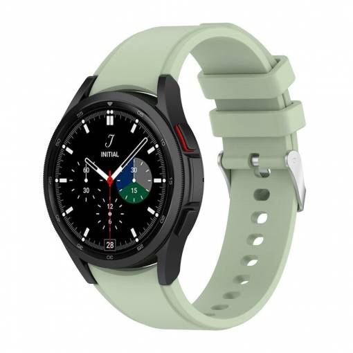Foto - eses Silikónový remienok pre Samsung Galaxy Watch 4, 5, 6, 7 - Svetlo zelený, 20 mm