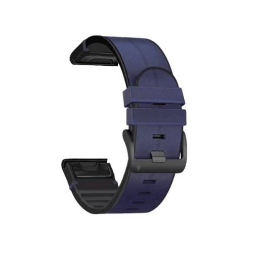 Foto - eses Športový kožený remienok pre Garmin - Tmavo modrý, QuickFit 26 mm