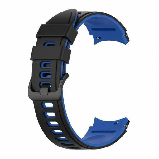 Foto - eses Silikónový remienok pre Samsung Galaxy Watch 4, 5, 6, 7 - Čierno modrý, 20 mm