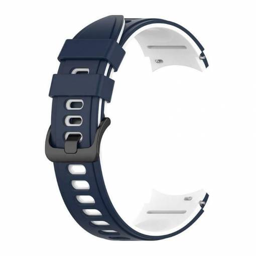 Foto - eses Silikónový remienok pre Samsung Galaxy Watch 4, 5, 6, 7 - Modro biely, 20 mm