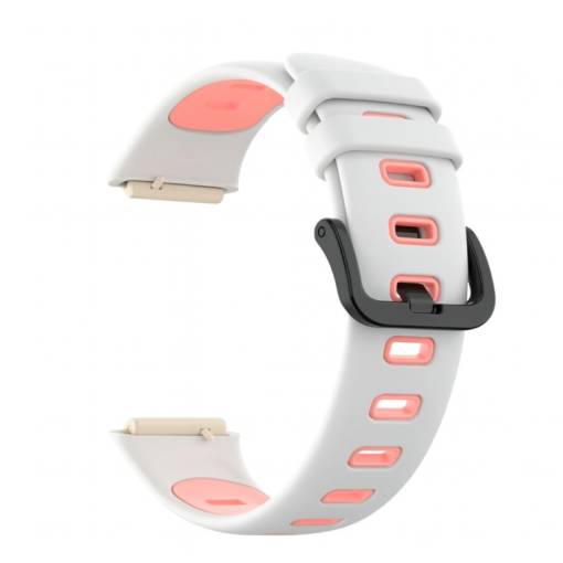 Foto - eses Silikónový športový remienok pre Huawei Band 7 - Bielo ružový