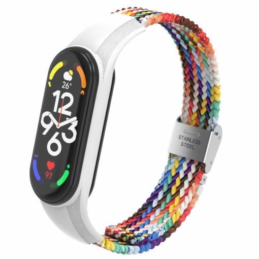 Foto - eses Nylonový remienok so silikónovým lôžkom pre Xiaomi Smart Band 7 - Farebný