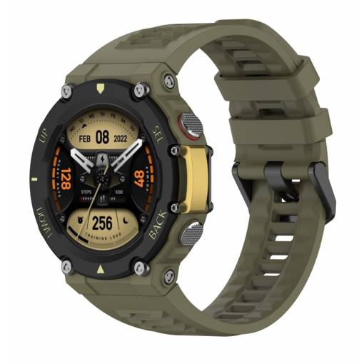 Foto - eses Silikónový remienok pre Xiaomi Amazfit T-Rex 2 - Khaki