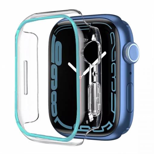 Foto - Ochranný rámček pre Apple Watch - Svietiaci modrý, 40 mm