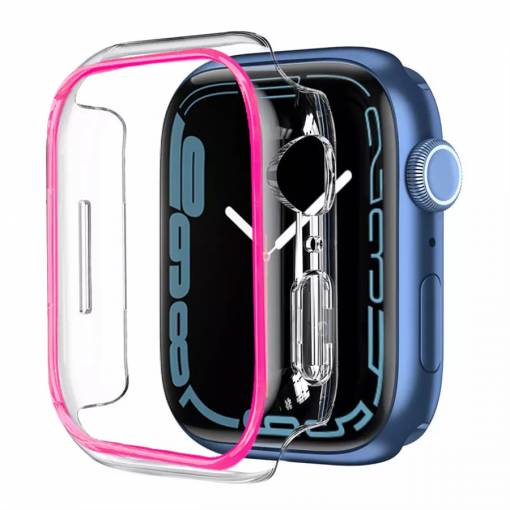 Foto - Ochranný rámček pre Apple Watch - Svietiaci ružový, 40 mm