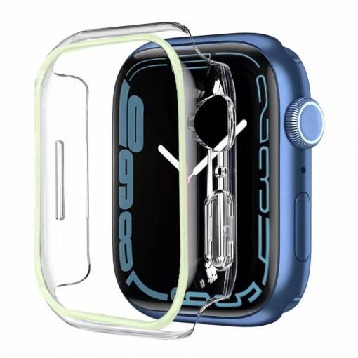 Foto - Ochranný rámček pre Apple Watch - Svietiaci žltý, 45 mm
