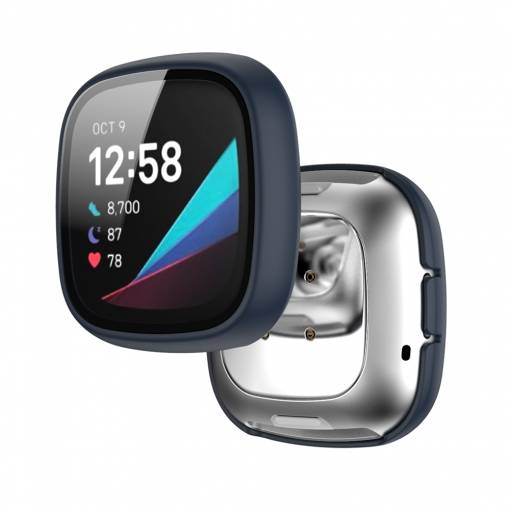 Foto - Ochranný kryt pre Fitbit Versa 3 a Sense - Tmavo modrý