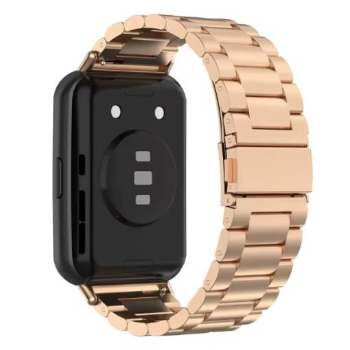 Foto - eses Kovový remienok pre Huawei Watch Fit 2 - Ružovo zlatý