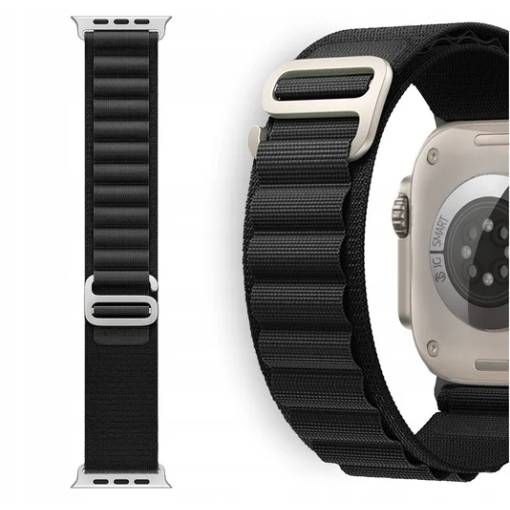 Foto - eses Alpský ťah pre Apple Watch - Čierny, 42mm, 44mm, 45mm, 49mm