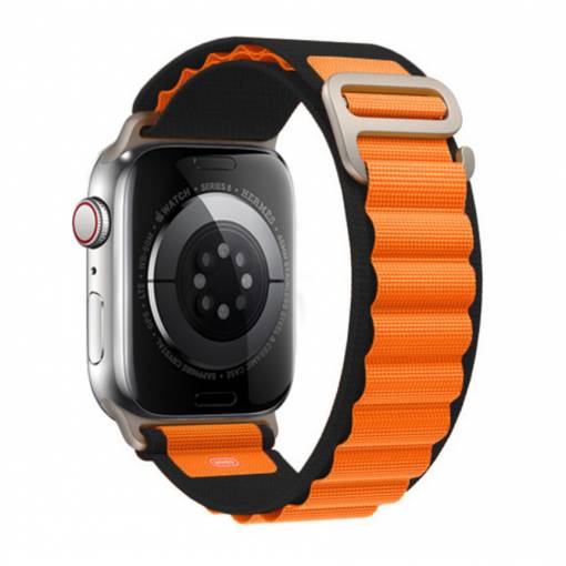 Foto - eses Alpský ťah pre Apple Watch - Oranžovo čierny 42mm, 44mm, 45mm, 49mm