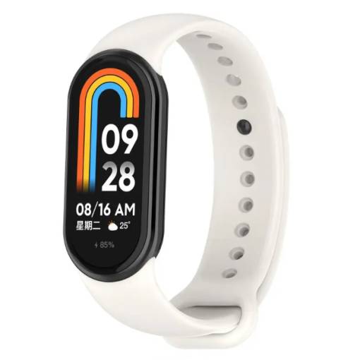 Foto - eses Silikónový remienok pre Xiaomi Smart Band 8 a 9 - Biely
