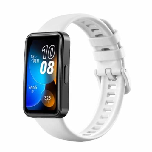 Foto - eses Silikónový remienok pre Huawei Band 8, 9 - Biely