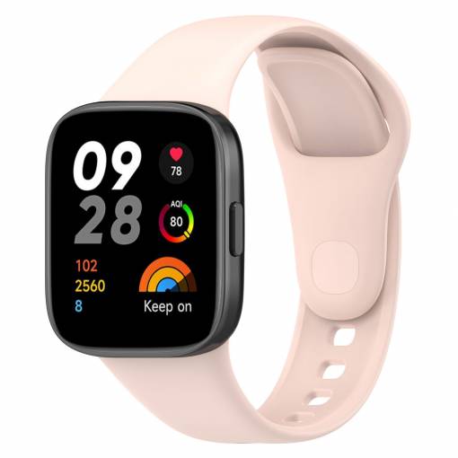 Foto - eses Silikónový remienok pre Xiaomi Redmi Watch 3 - Béžovo ružový