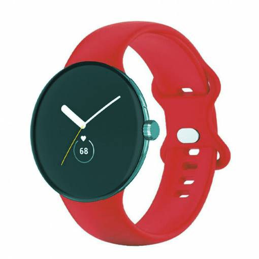 Foto - eses Silikónový remienok pre Google Pixel Watch 1, 2 - Červený, veľkosť L