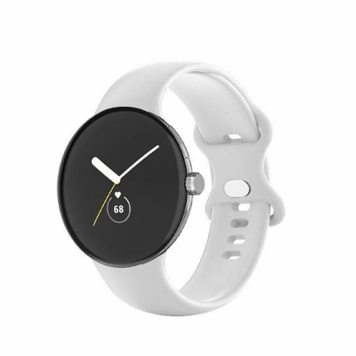 Foto - eses Silikónový remienok pre Google Pixel Watch 1, 2 - Biely, veľkosť L