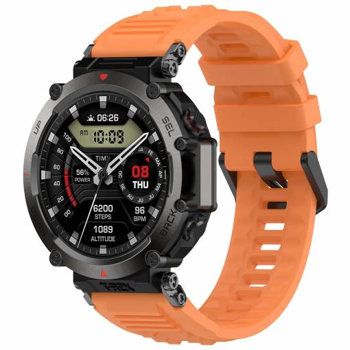 Foto - eses Silikónový remienok pre Xiaomi Amazfit T-Rex Ultra - Oranžový