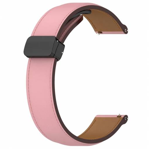 Foto - eses Kožený remienok s magnetickou prackou 22 mm - Ružový