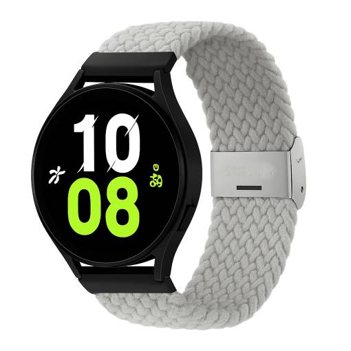 Foto - eses Pletený nylonový remienok s prackou 22 mm - Svetlosivý