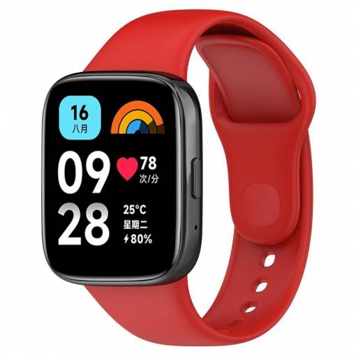 Foto - eses Silikónový remienok pre Xiaomi Redmi Watch 3 Active - Červený