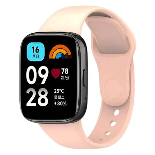 Foto - eses Silikónový remienok pre Xiaomi Redmi Watch 3 Active - Béžovo ružový