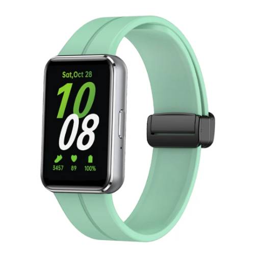 Foto - eses Silikónový remienok s magnetickou sponou pre Samsung Galaxy Fit 3 - Svetlo zelená