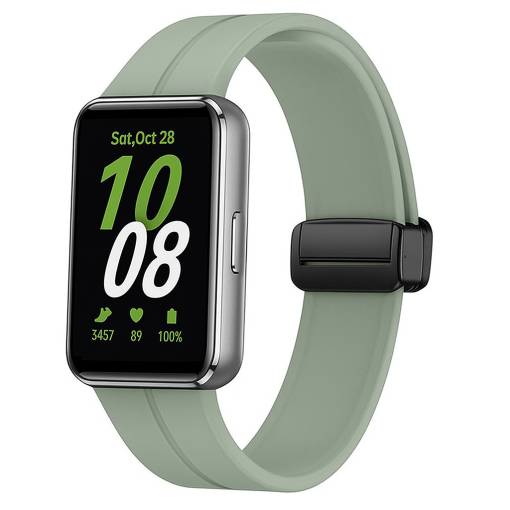 Foto - eses Silikónový remienok s magnetickou sponou pre Samsung Galaxy Fit 3 - Zelená