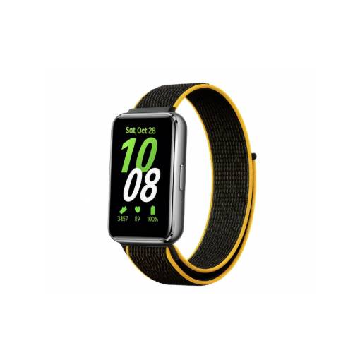 Foto - eses Nylonový remienok pre Samsung Galaxy Fit 3 - Čierno oranžový